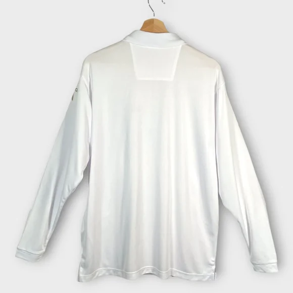 Antigua UPF 50+ Desert Dry XtraLite Polo Men's MEDIUM White Golf Performance NEW - Picture 11 of 12